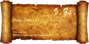 Vas Zsolt névjegykártya
